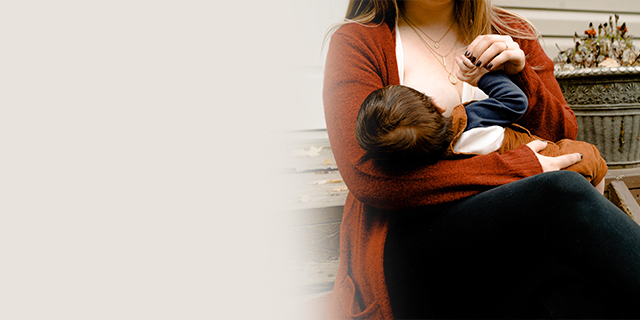 Mom breast feeding her child